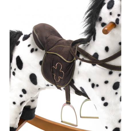 Carlotta, le cheval à bascule sonore. Blanc et marron 3 - vertbaudet enfant 