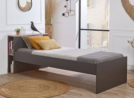 Chambre enfant complète milor Anthracite /bois+Blanc/ bois 4 - vertbaudet enfant 