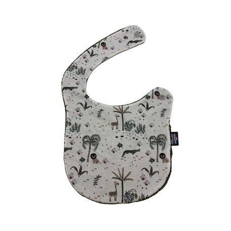 Bavoir nourrisson (fleur kalmia) Animaux d'hiver moka+Animaux d'hiver vert+Bateau+Bleu polaire+Carreau rose+Chat+Éléphants+Fleur blosy+Fleurs indiennes+Imprimé pétale blanc et gris+Jungle+Kaki triangles+Mini léopard+Monaha+Mouton+Oiseaux d'hiver+Petites oies+Rose pâle étoiles+Rose petites feuilles+Savane+Tigre 82 - vertbaudet enfant 