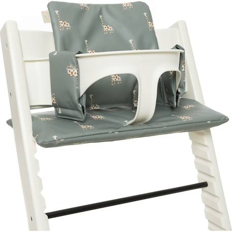 Assise pour chaise haute stokke nostalgic ride Vert, beige 1 - vertbaudet enfant 