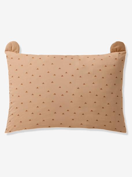 Parure housse de couette + taie d'oreiller OURSON, avec coton recyclé beige imprimé 7 - vertbaudet enfant 