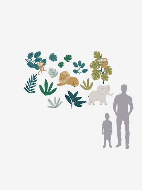 Sticker XXL NEW JUNGLE vert imprimé 3 - vertbaudet enfant 