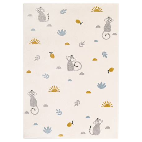 Tapis chambre enfant petit singes little wild monkey Multicolore 1 - vertbaudet enfant 