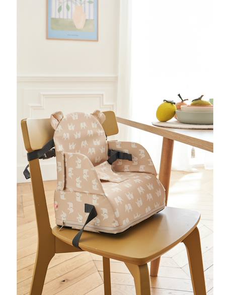 Réhausseur de chaise imperméable Beige+Blanc+Blanc imprimé+Bleu+Marron+Rose 3 - vertbaudet enfant 
