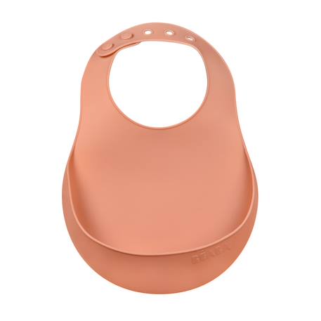 Bavoir silicone récupérateur réglable Rose ancienne+Terracotta+Vert sauge 6 - vertbaudet enfant 