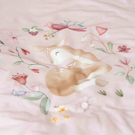 Housse de couette+oreiller lit bébé blossom (100 x 140 cm) Blanc, multicolore+Rose 11 - vertbaudet enfant 