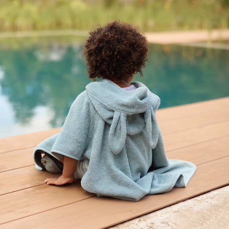 Poncho de bain éponge en coton Beige+Bleu+Creme+Nougat+Rose+Vert d'eau 11 - vertbaudet enfant 