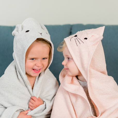 Cape de bain chat Gris+Rose+Rose foncé 8 - vertbaudet enfant 
