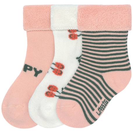 Lot de 3 paires de chaussettes bébé Bleu+Rose 6 - vertbaudet enfant 