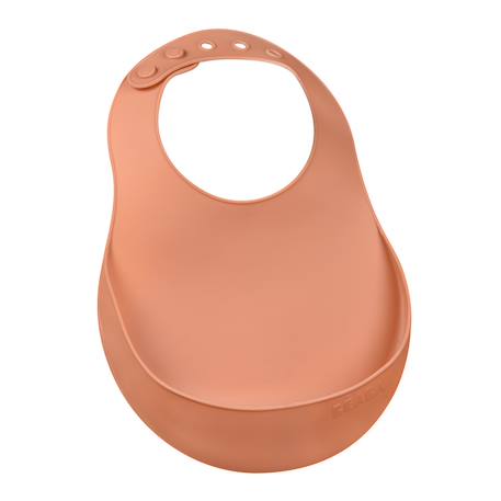 Bavoir silicone récupérateur réglable Rose ancienne+Terracotta+Vert sauge 7 - vertbaudet enfant 