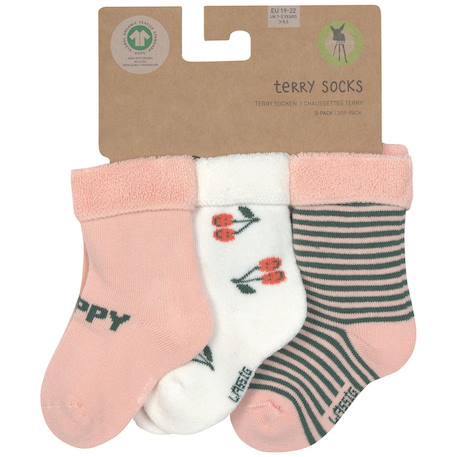 Lot de 3 paires de chaussettes bébé Bleu+Rose 11 - vertbaudet enfant 
