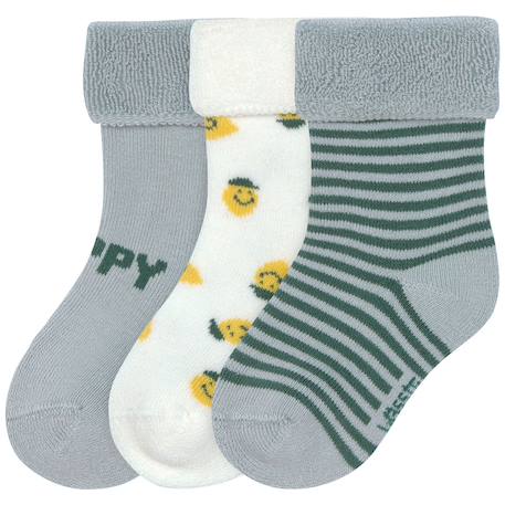 Lot de 3 paires de chaussettes bébé Bleu+Rose 1 - vertbaudet enfant 