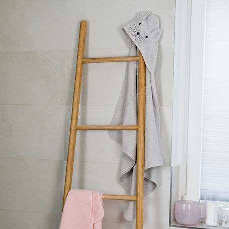 Cape de bain chat Gris+Rose+Rose foncé 4 - vertbaudet enfant 