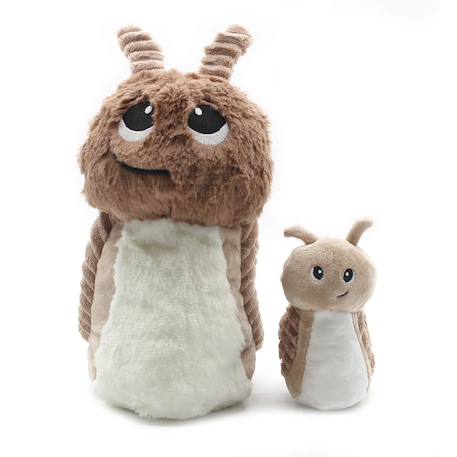 Peluche speedou l'escargot maman et bébé Taupe, noir, blanc 6 - vertbaudet enfant 