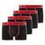 Lot de 4 boxers  coton rouge Rouge/noir 1 - vertbaudet enfant 