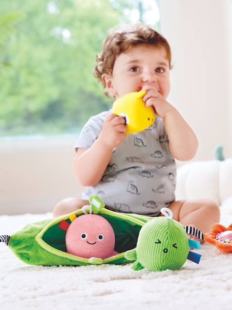 Hochet 3 petits pois multicolore 2 - vertbaudet enfant 