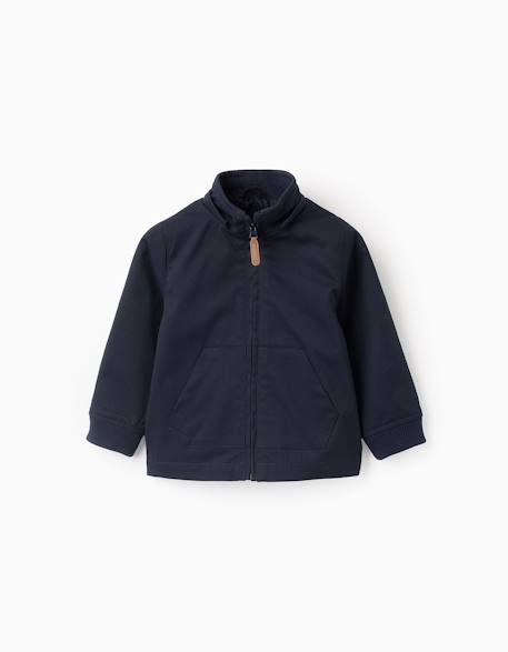Blouson avec capuche amovible Bleu foncé 2 - vertbaudet enfant 