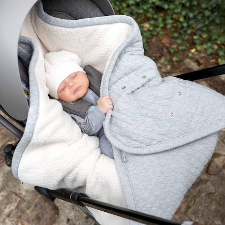 Nid d'ange biside ouatiné hiver  - teddy matelassé chaud Beige+Green+Lunar+Mix grey+Vintage 20 - vertbaudet enfant 