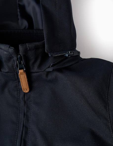 Blouson avec capuche amovible Bleu foncé 4 - vertbaudet enfant 