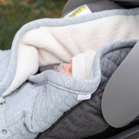 Nid d'ange biside ouatiné hiver  - teddy matelassé chaud Beige+Green+Lunar+Mix grey+Vintage 22 - vertbaudet enfant 