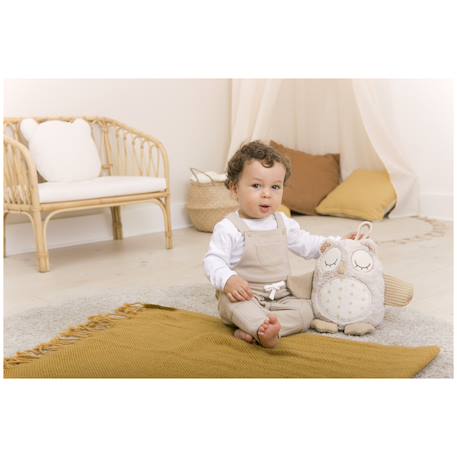 Peluche musicale chouette Beige 3 - vertbaudet enfant 