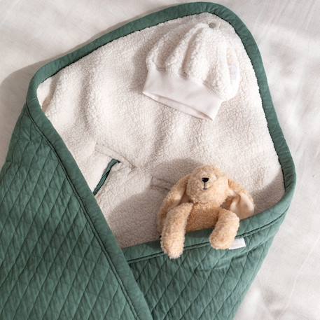 Nid d'ange biside ouatiné hiver  - teddy matelassé chaud Beige+Green+Lunar+Mix grey+Vintage 10 - vertbaudet enfant 