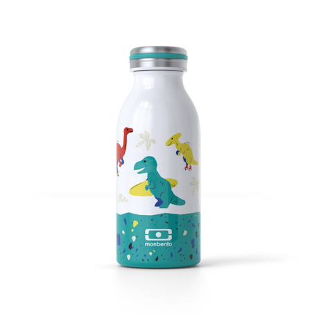 Gourde isotherme enfant 350ml cooly Bleu dino+Rose birds 1 - vertbaudet enfant 