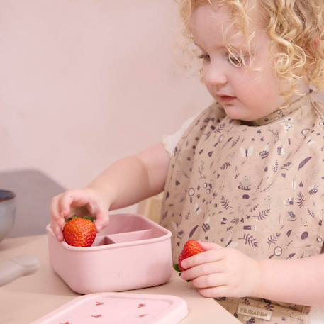 Lunch box silicone lucky Ecru, marron, vert+Rose, rouge, noir 4 - vertbaudet enfant 