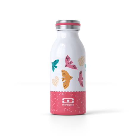 Gourde isotherme enfant 350ml cooly Bleu dino+Rose birds 4 - vertbaudet enfant 