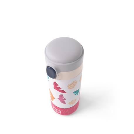 Gourde isotherme à bec verseur 360ml pop Bleu dino+Bleu infinity+Bleu wolf+Graphic papercut+Rose birds+Vert natural 22 - vertbaudet enfant 