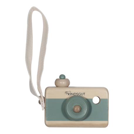 Appareil photo en bois aquamarine Aquamarine+Gris foncé 1 - vertbaudet enfant 