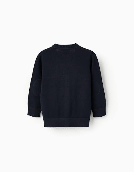Gilet en maille brothers & sisters Bleu foncé 2 - vertbaudet enfant 