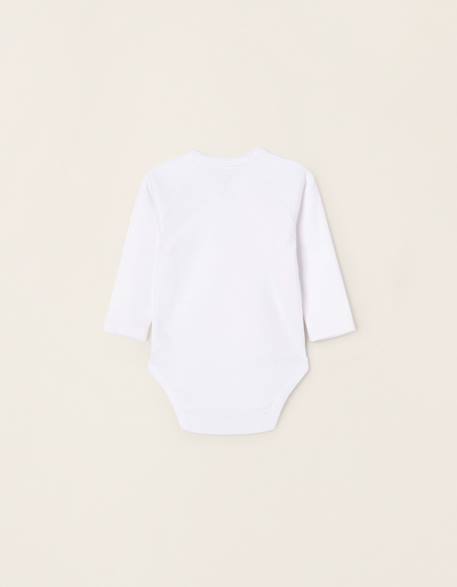 Pack 4 bodies croisés en coton Blanc 4 - vertbaudet enfant 