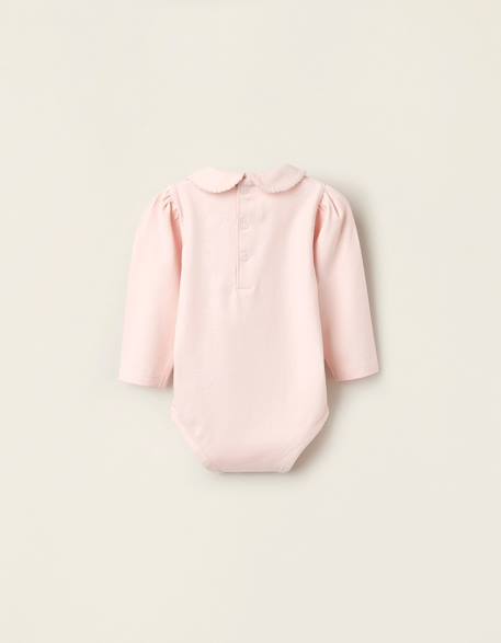 Pack 2 bodies avec col claudine Rose clair 2 - vertbaudet enfant 