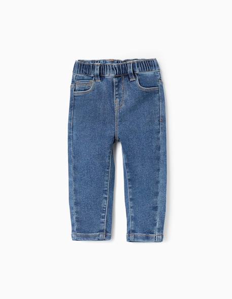 Pantalon en jean Bleu+Bleu foncé 1 - vertbaudet enfant 