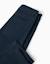 Pantalon en sergé Beige clair+Bleu foncé 8 - vertbaudet enfant 