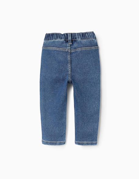 Pantalon en jean Bleu+Bleu foncé 2 - vertbaudet enfant 