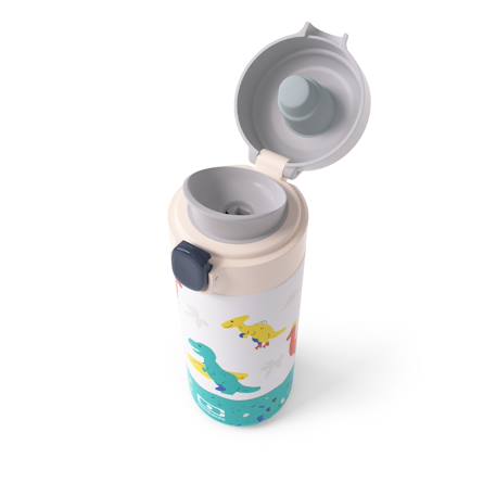 Gourde isotherme à bec verseur 360ml pop Bleu dino+Bleu infinity+Bleu wolf+Graphic papercut+Rose birds+Vert natural 3 - vertbaudet enfant 