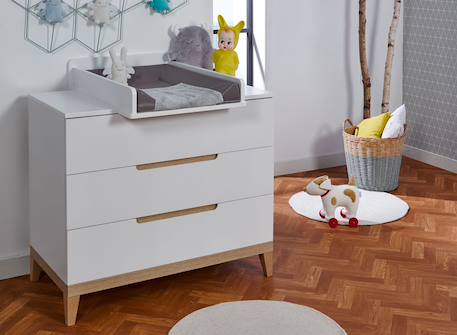 Petite chambre bébé evidence + table à langer Blanc / hêtre 6 - vertbaudet enfant 