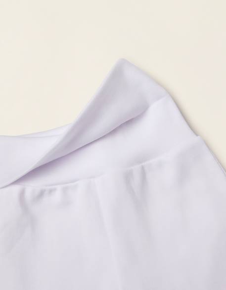 Pack 4 pantalons avec plis et ceinture haute Blanc 3 - vertbaudet enfant 