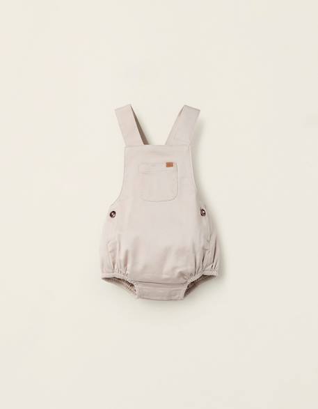 Combi-short en sergé Beige clair 1 - vertbaudet enfant 