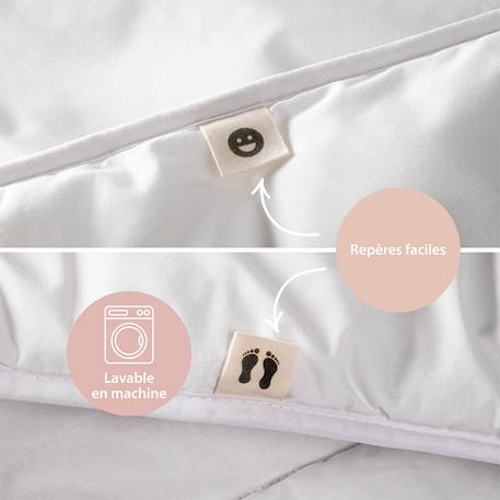 Couette bébé hawi enveloppe tencel™ lyocell coton bio Blanc 3 - vertbaudet enfant 