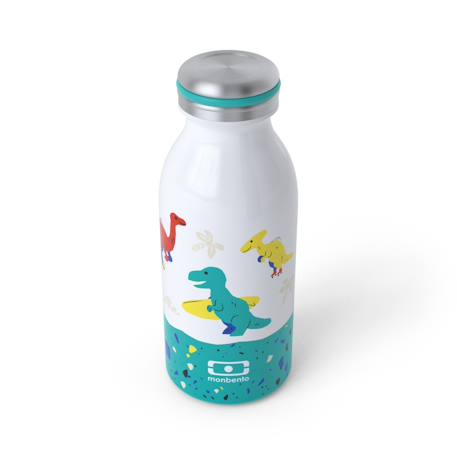 Gourde isotherme enfant 350ml cooly Bleu dino+Rose birds 2 - vertbaudet enfant 