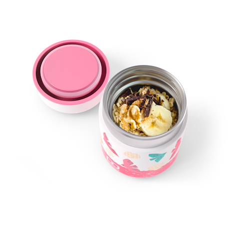 Lunch box isotherme enfant 280ml capsule Bleu dino+Cannelle fox+Rose birds+Vert raccoon 15 - vertbaudet enfant 