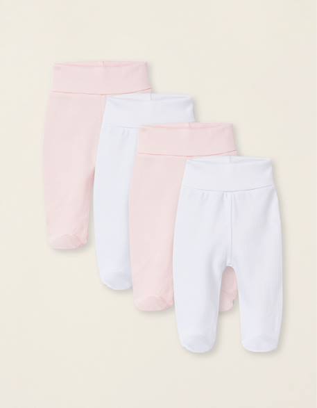 Pack 4 pantalons à pieds Multicolore 1 - vertbaudet enfant 
