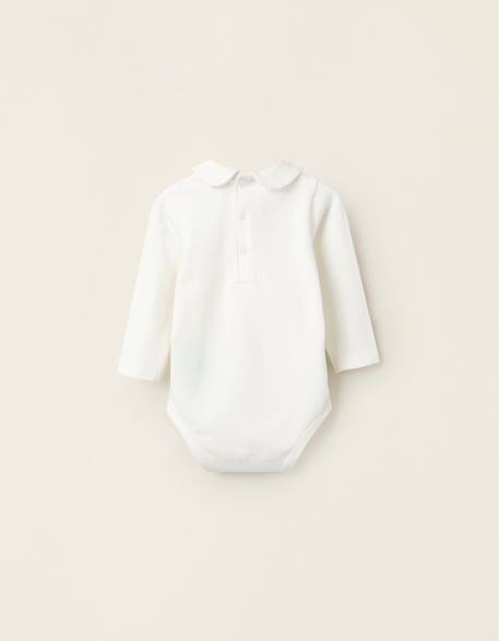Pack 2 bodies avec col claudine Blanc 2 - vertbaudet enfant 