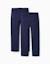 Pack 2 leggings Bleu nuit+Multicolore+Noir 1 - vertbaudet enfant 