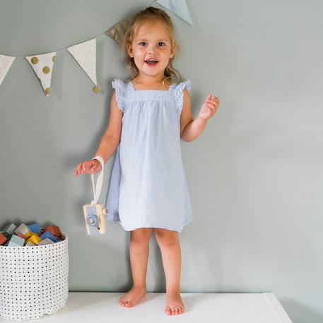 Appareil photo en bois aquamarine Aquamarine+Gris foncé 10 - vertbaudet enfant 