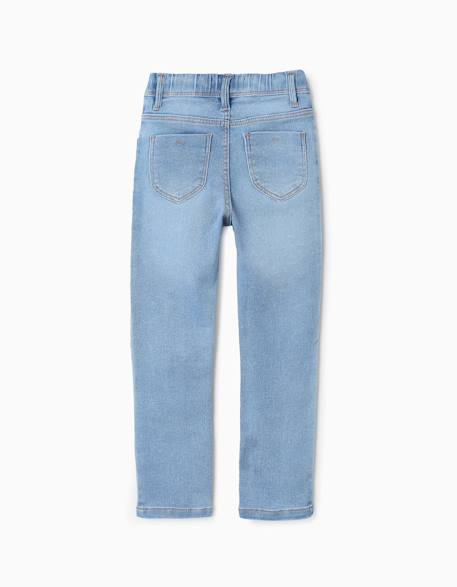 Jegging en denim à taille réglable Bleu+Bleu clair+Bleu foncé 6 - vertbaudet enfant 
