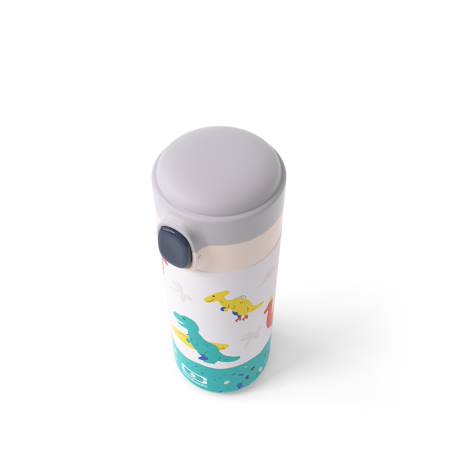 Gourde isotherme à bec verseur 360ml pop Bleu dino+Bleu infinity+Bleu wolf+Graphic papercut+Rose birds+Vert natural 2 - vertbaudet enfant 